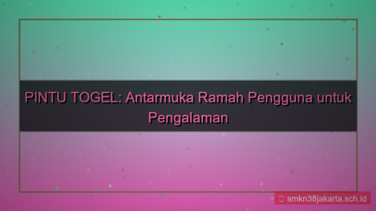 PINTU TOGEL antarmuka user friendly