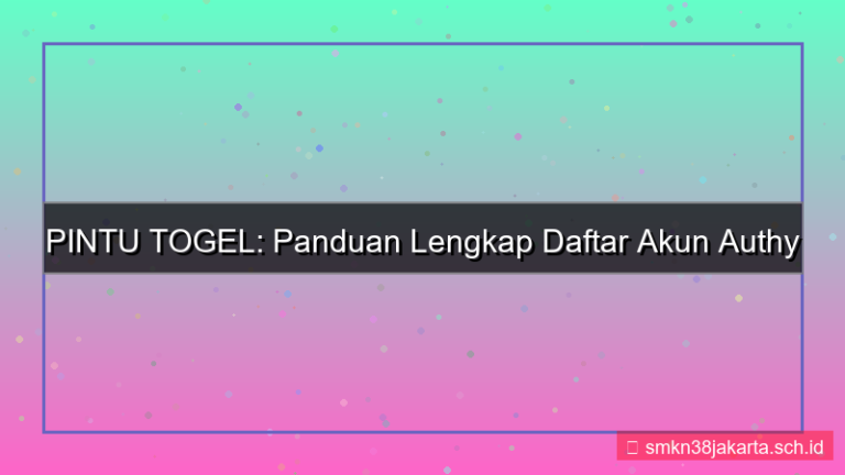 konten PINTU TOGEL authy daftar akun