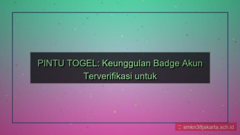 tampilan PINTU TOGEL badge akun terverifikasi