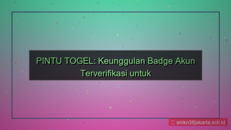 tampilan PINTU TOGEL badge akun terverifikasi