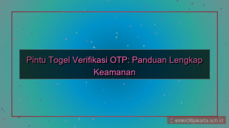tampilan PINTU TOGEL call otp verifikasi