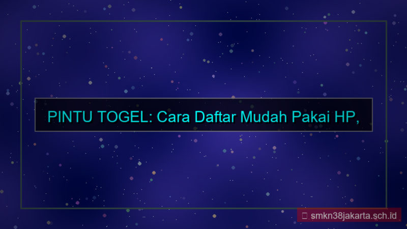 visual PINTU TOGEL cara daftar pakai hp