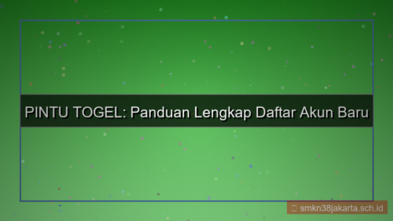 tampilan PINTU TOGEL daftar akun baru online