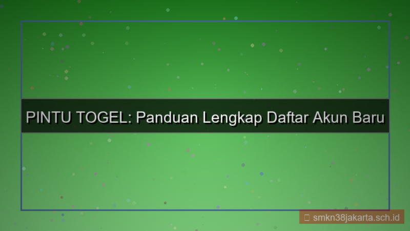 tampilan PINTU TOGEL daftar akun baru online