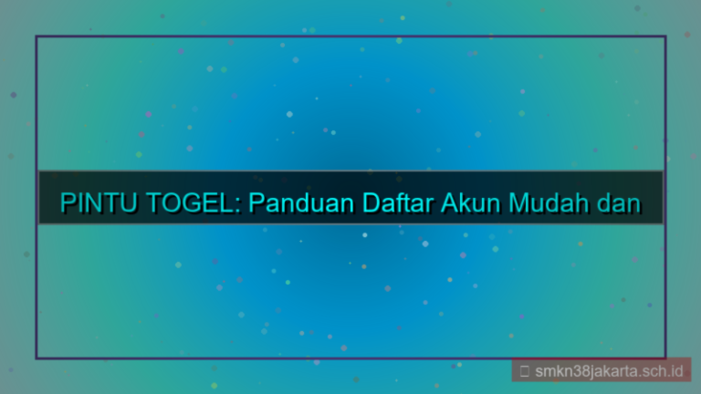tampilan PINTU TOGEL daftar akun mudah 2026