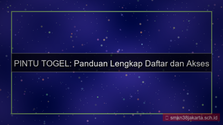 tampilan PINTU TOGEL daftar dan akses akun 2026