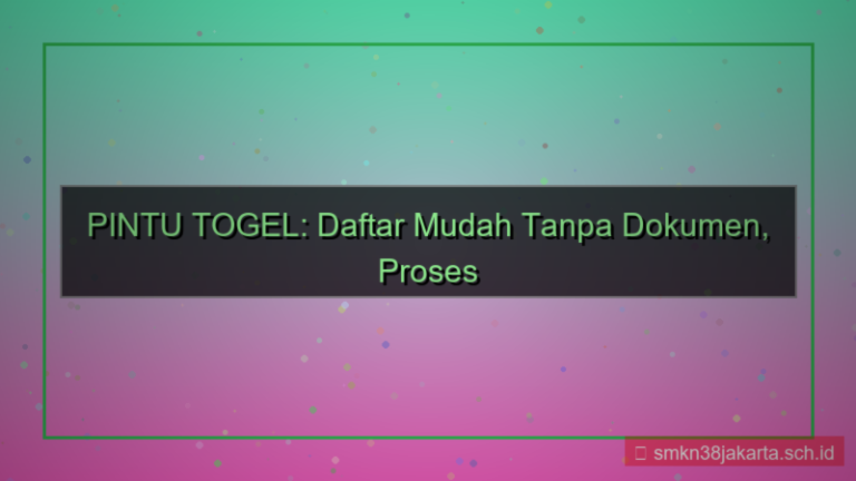 desain PINTU TOGEL daftar tanpa dokumen
