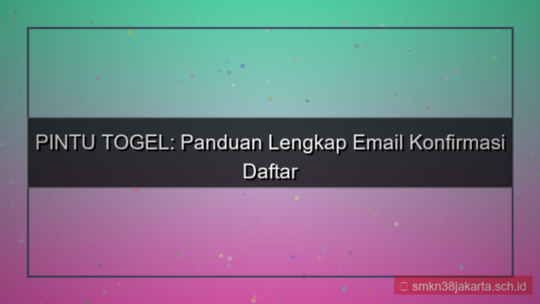 gambar PINTU TOGEL email konfirmasi daftar