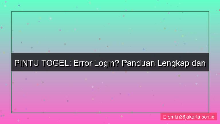visual PINTU TOGEL error login bantuan