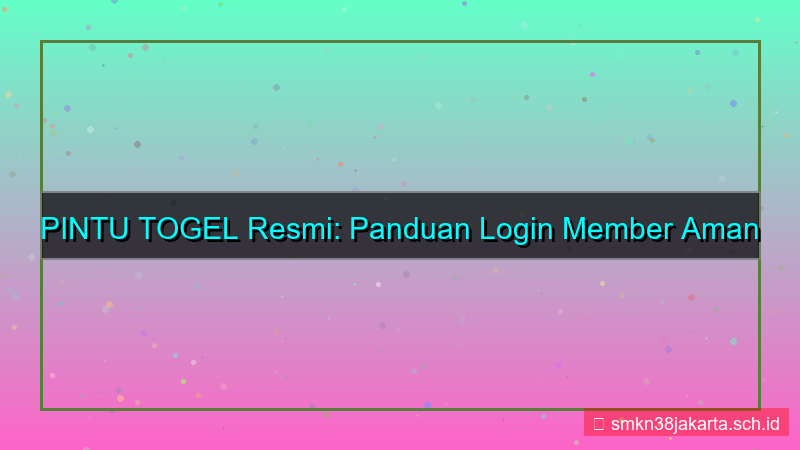 visual PINTU TOGEL halaman login member resmi