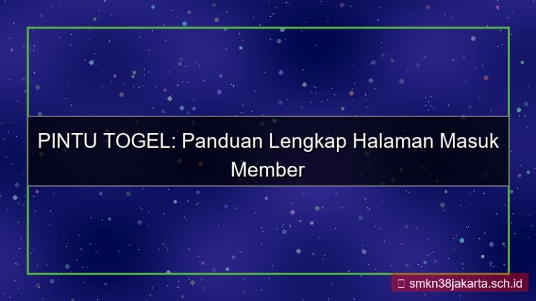 PINTU TOGEL halaman masuk member