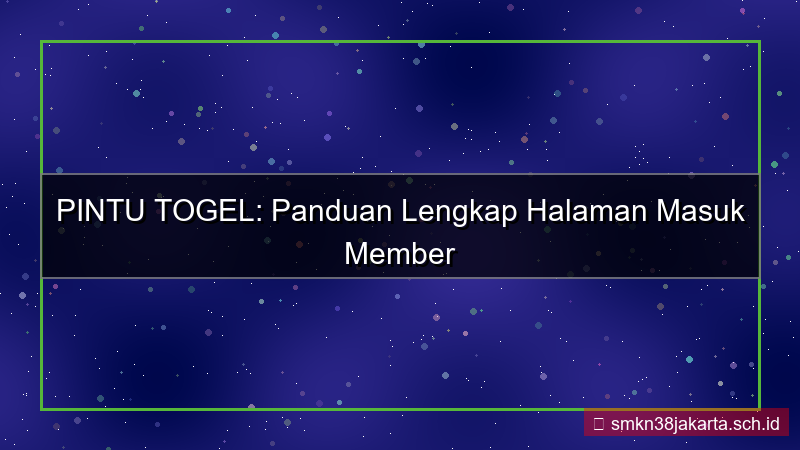 PINTU TOGEL halaman masuk member