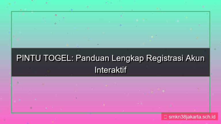 visual PINTU TOGEL halaman registrasi interaktif