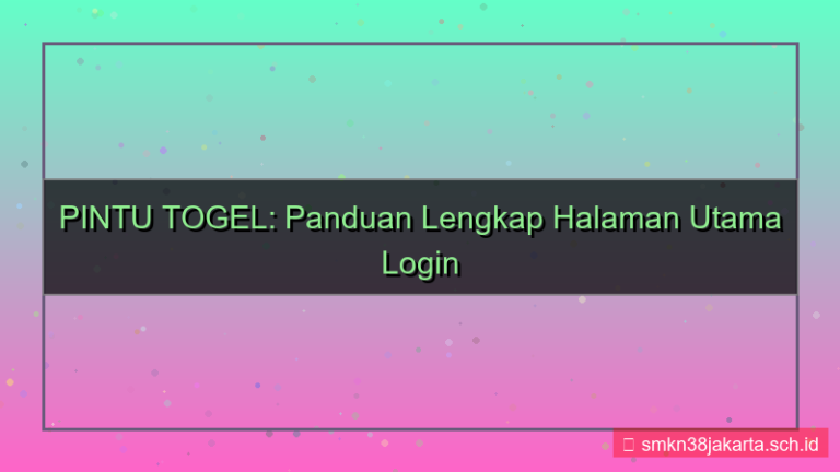 PINTU TOGEL halaman utama login