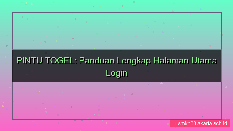 PINTU TOGEL halaman utama login