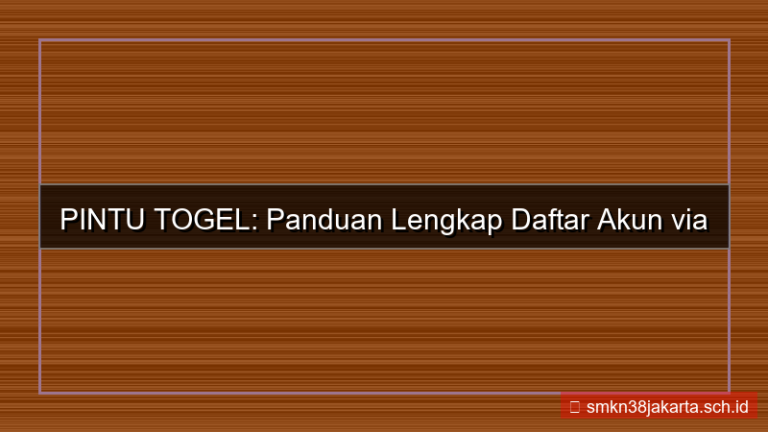 PINTU TOGEL help desk daftar akun