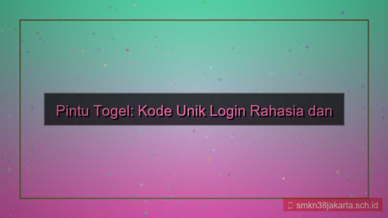 visual PINTU TOGEL kode unik login