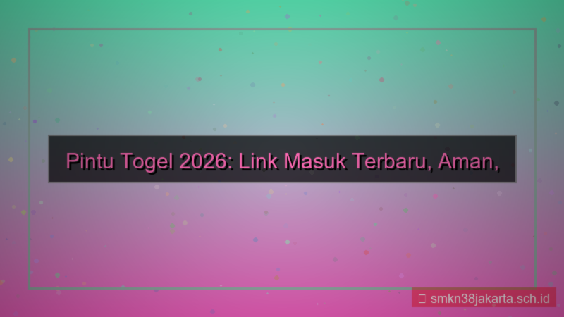 konten PINTU TOGEL link masuk terbaru 2026