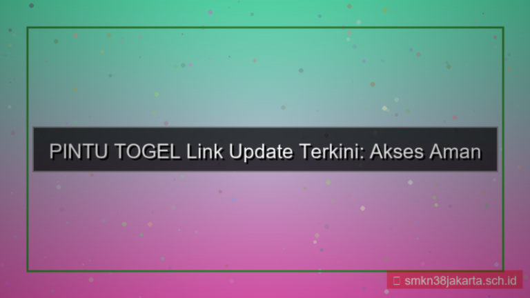 konten PINTU TOGEL link update terkini
