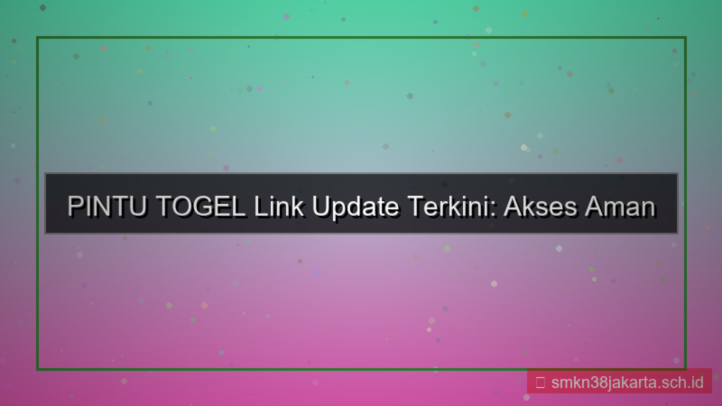 konten PINTU TOGEL link update terkini