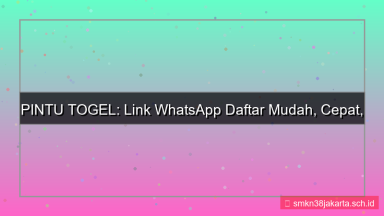 PINTU TOGEL link whatsapp daftar