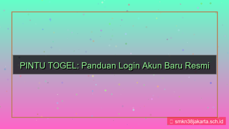 PINTU TOGEL login akun baru resmi