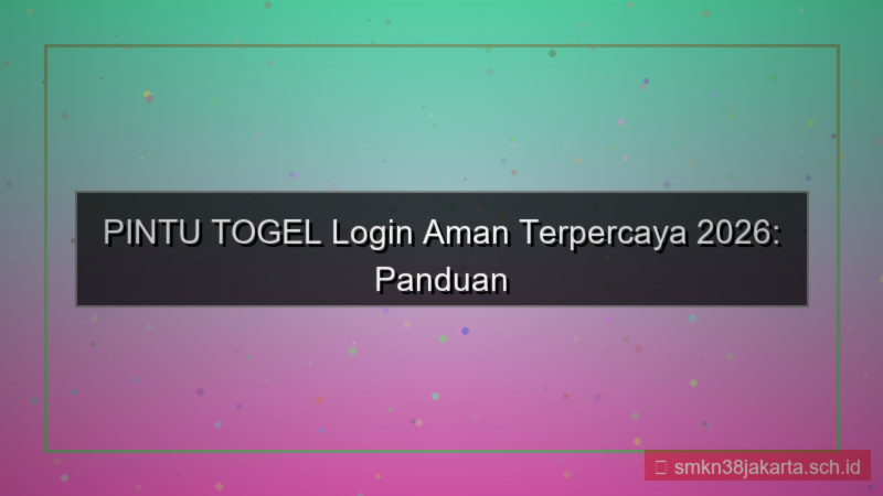 konten PINTU TOGEL login aman terpercaya 2026
