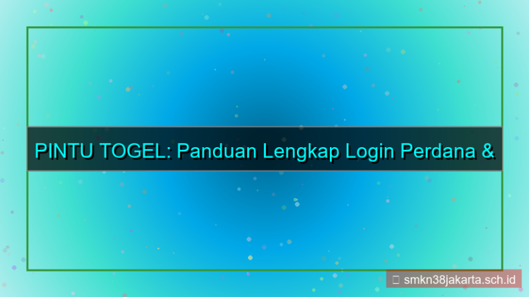 PINTU TOGEL login perdana akun baru