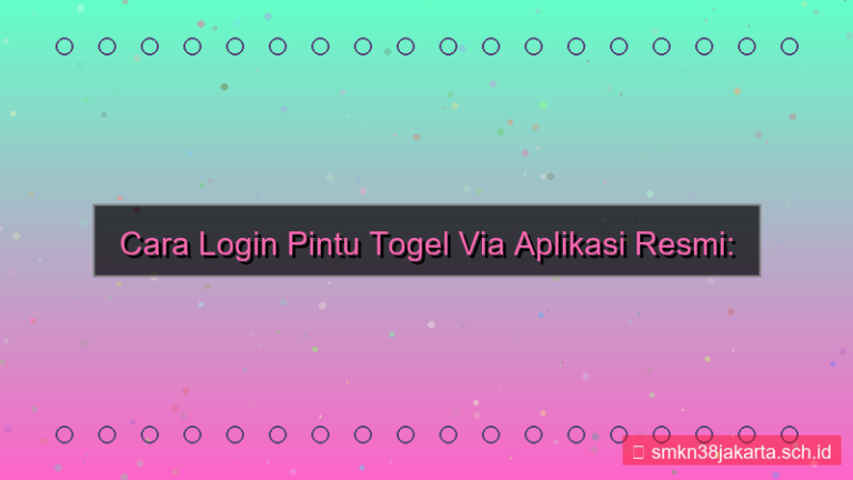 PINTU TOGEL login via aplikasi