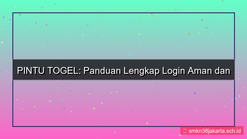 PINTU TOGEL login via email