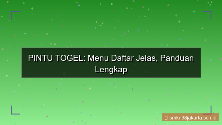 PINTU TOGEL menu daftar jelas