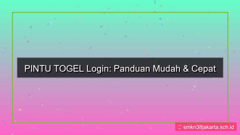 desain PINTU TOGEL panduan login mudah