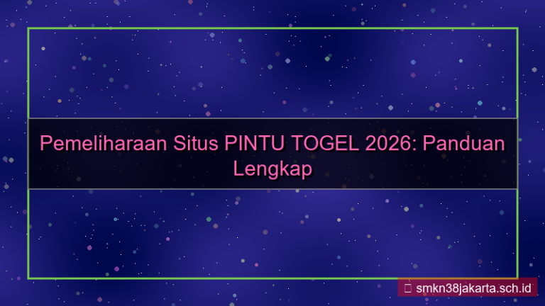 konten PINTU TOGEL pemeliharaan situs 2026