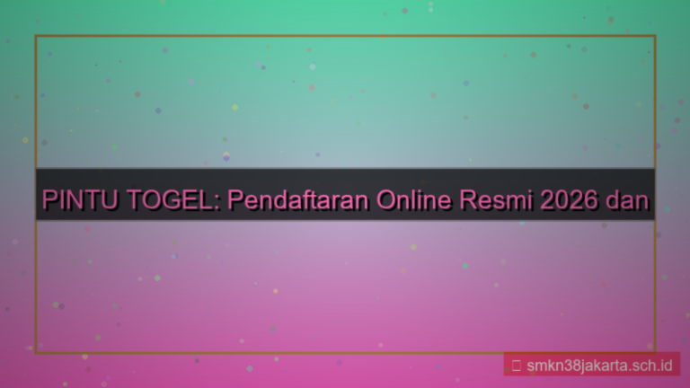 konten PINTU TOGEL pendaftaran online resmi 2026