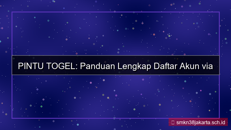 PINTU TOGEL registrasi via whatsapp