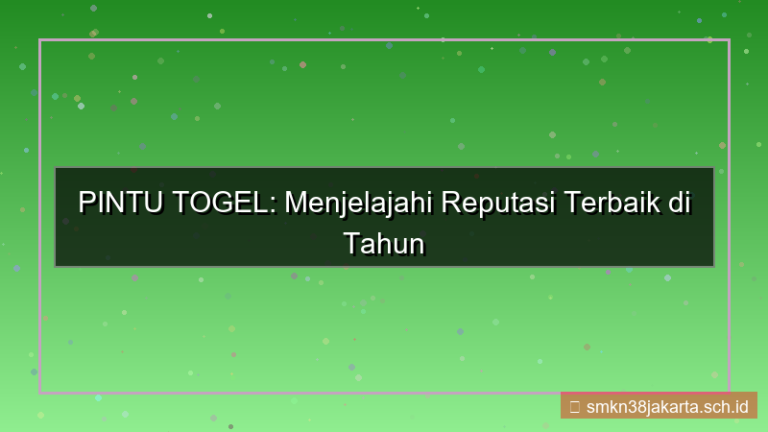 PINTU TOGEL reputasi pintutogel 2026