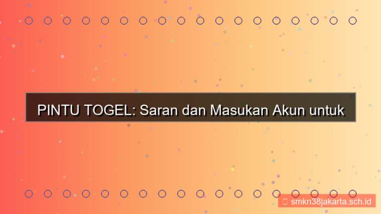 konten PINTU TOGEL saran dan masukan akun