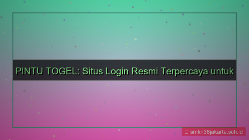 konten PINTU TOGEL situs login resmi 2026