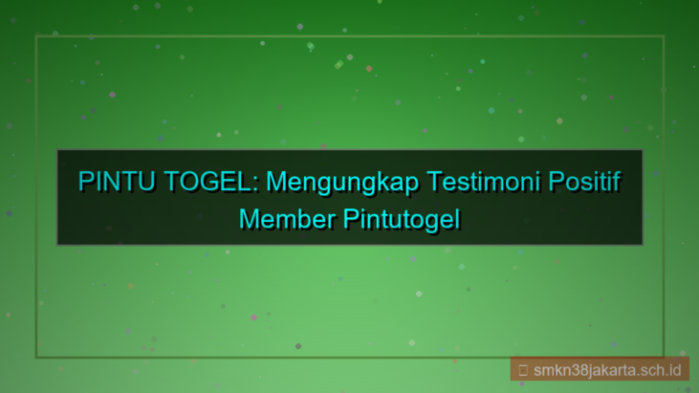 desain PINTU TOGEL testimoni member pintutogel