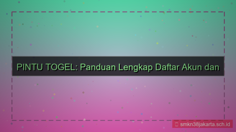 ilustrasi PINTU TOGEL trouble ticket daftar
