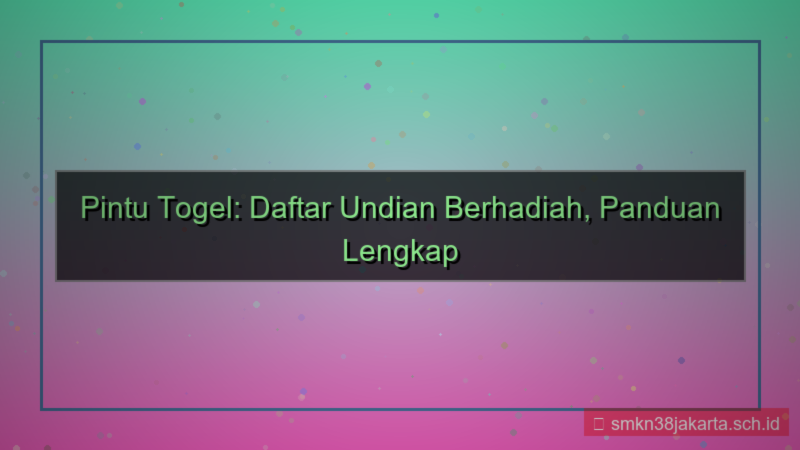 tampilan PINTU TOGEL undian berhadiah daftar