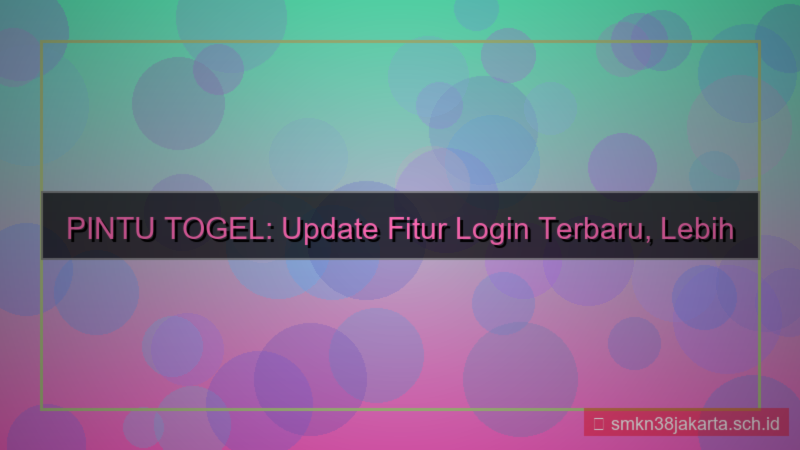 konten PINTU TOGEL update fitur login