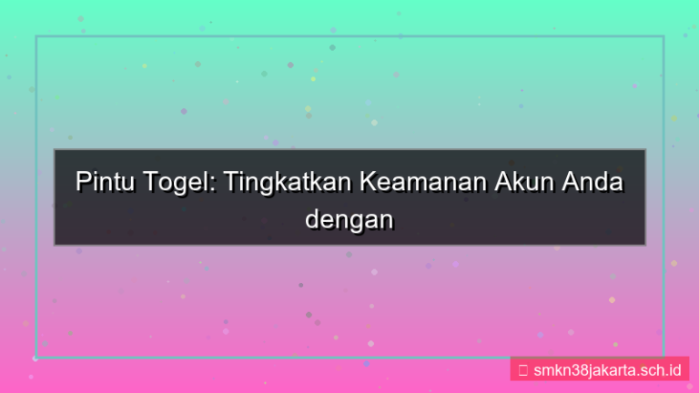 PINTU TOGEL verifikasi dua langkah