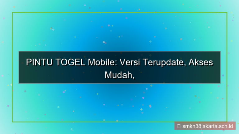 ilustrasi PINTU TOGEL versi mobile terupdate