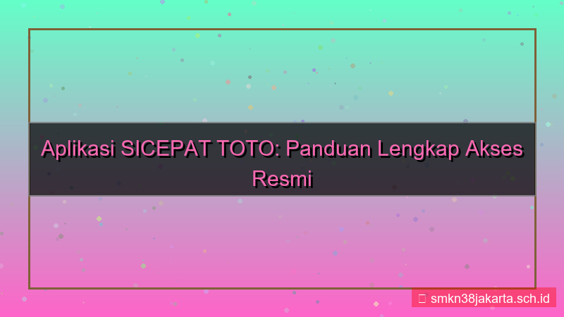 gambar SICEPAT TOTO akses via aplikasi