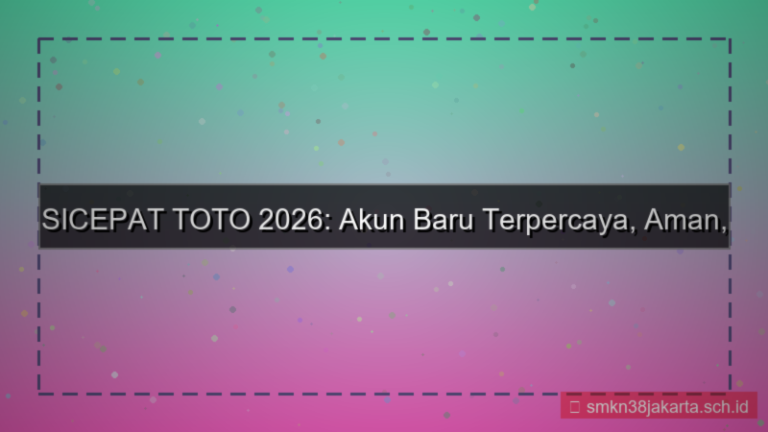 SICEPAT TOTO akun baru terpercaya 2026