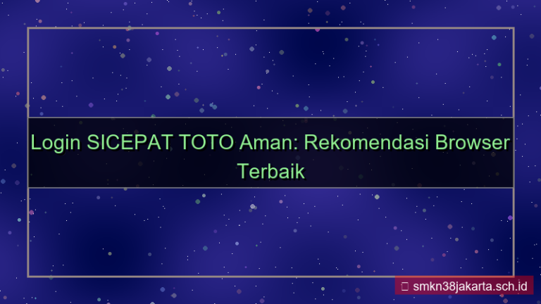 ilustrasi SICEPAT TOTO browser rekomendasi login