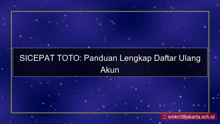 tampilan SICEPAT TOTO daftar ulang akun lama