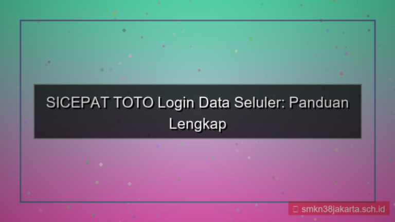 ilustrasi SICEPAT TOTO data seluler login