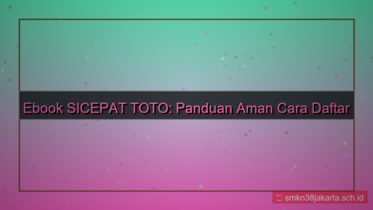 gambar SICEPAT TOTO ebook cara daftar